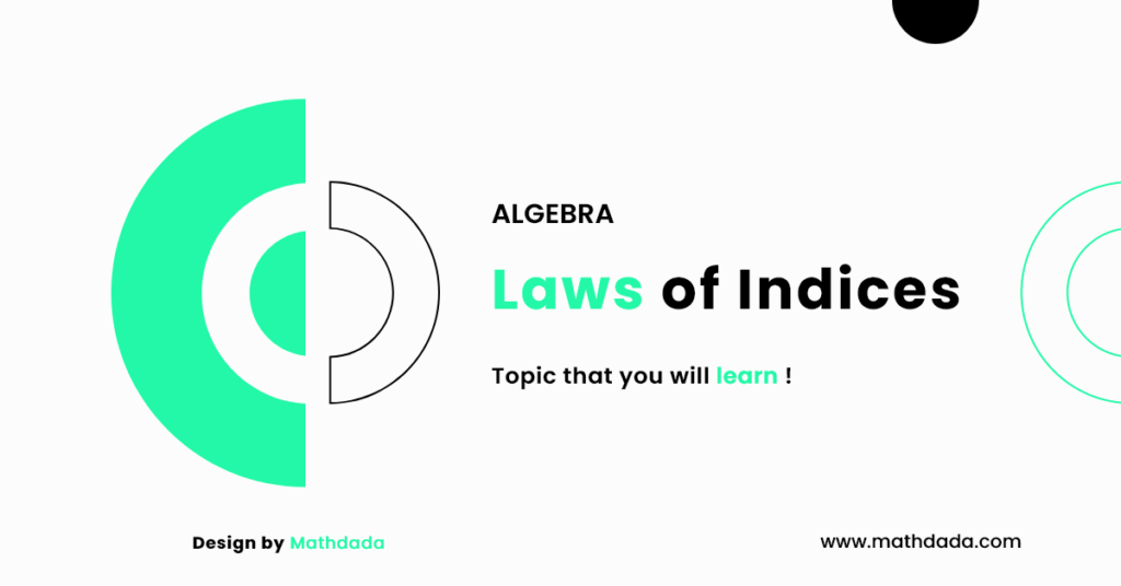 ALGEBRA Laws of Indices