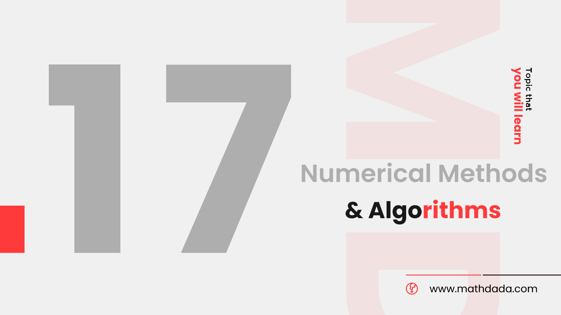 Numerical Methods & Algorithms